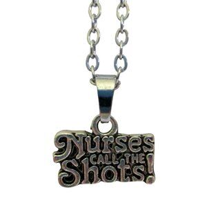 New "Nurses Call The Shots" Pendant Necklace Nurse Healthcare Jewelry Gift